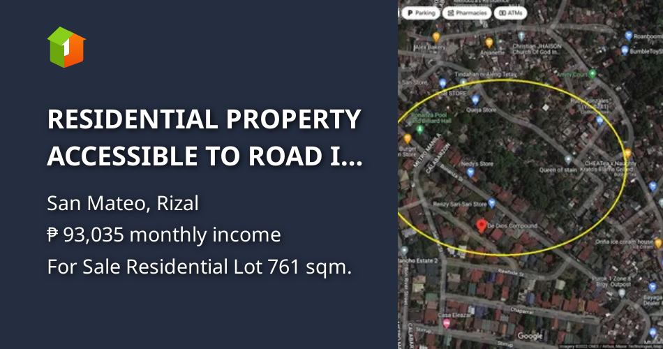 RESIDENTIAL PROPERTY ACCESSIBLE TO ROAD IN SAN MATEO RIZAL [Lots 🚜 ...