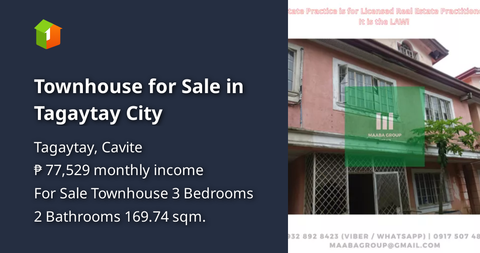Townhouse for Sale in Tagaytay City [House and Lot 🏘️] (November 2021