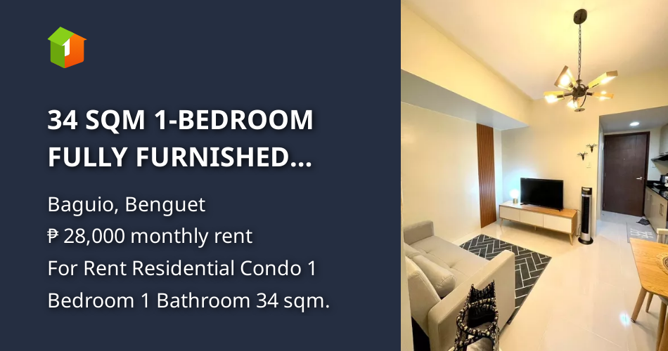 34 SQM 1BEDROOM FULLY FURNISHED CONDO FOR RENT [Condo 🏙️] (October
