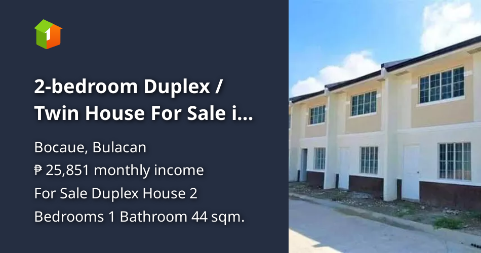 2bedroom Duplex / Twin House For Sale in Bocaue Bulacan [House and Lot