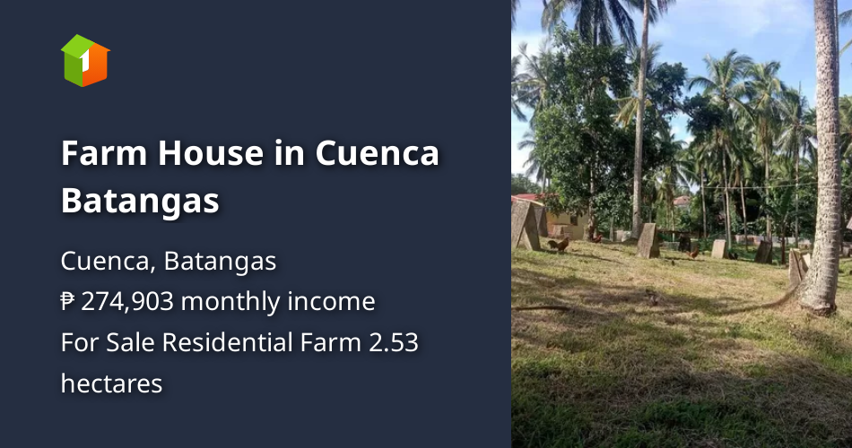 Farm House in Cuenca Batangas [Lot 🚜] (August 2024) in Cuenca, Batangas for sale