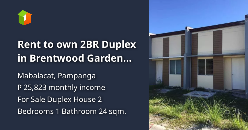 Rent to own 2BR Duplex in Brentwood Garden Mabalacat Pampanga [House