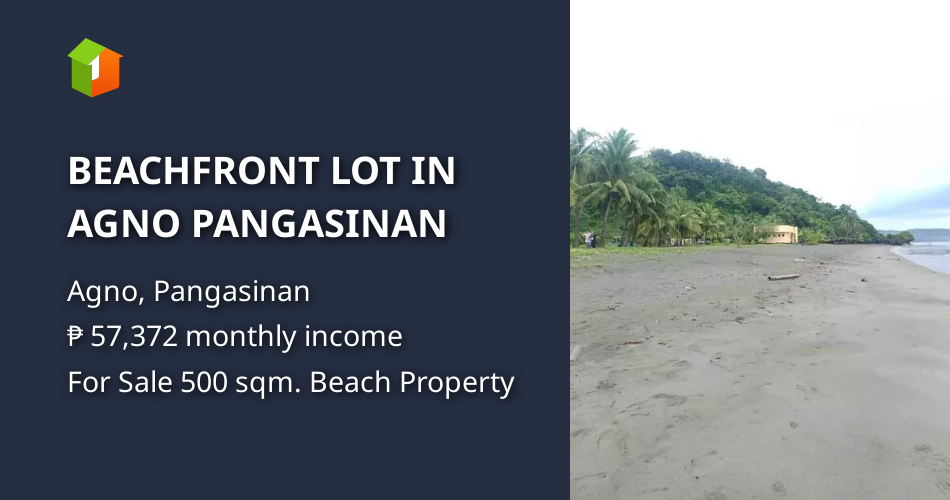 BEACHFRONT LOT IN AGNO PANGASINAN [Beach Property 🏖️] (July 2023) in