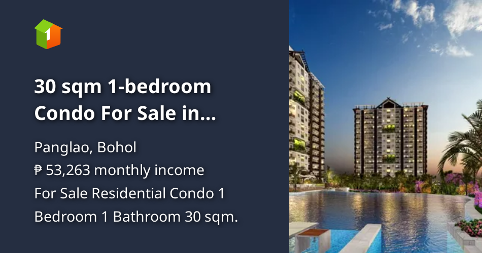 30 sqm 1bedroom Condo For Sale in Panglao Bohol [Condo 🏙️] (July 2023