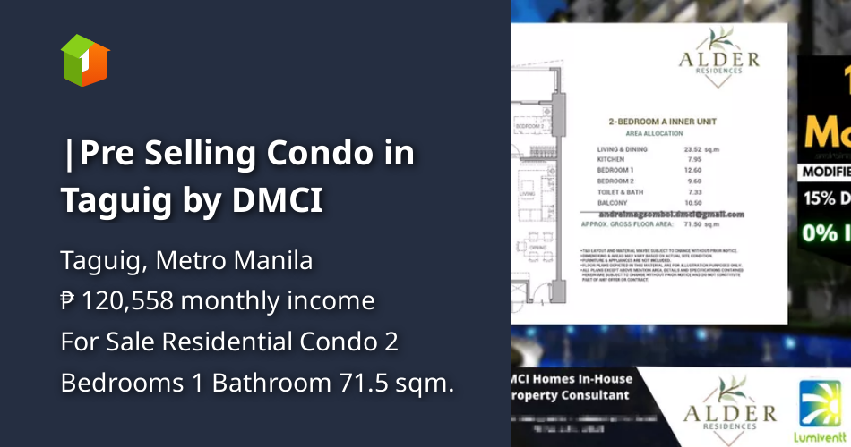 Pre Selling Condo in Taguig by DMCI [Condo 🏙️] (March 2024) in Taguig