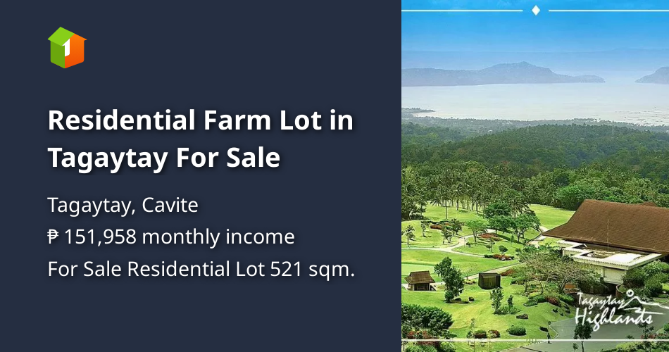 Residential Farm Lot in Tagaytay For Sale [Lot 🚜] (January 2022) in