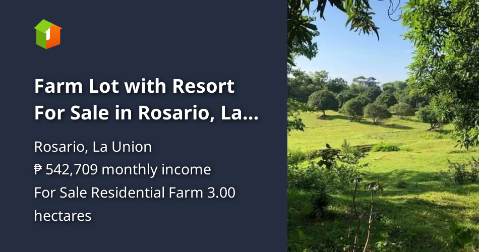 Farm Lot with Resort For Sale in Rosario, La Union [Lot 🚜] (March 2024