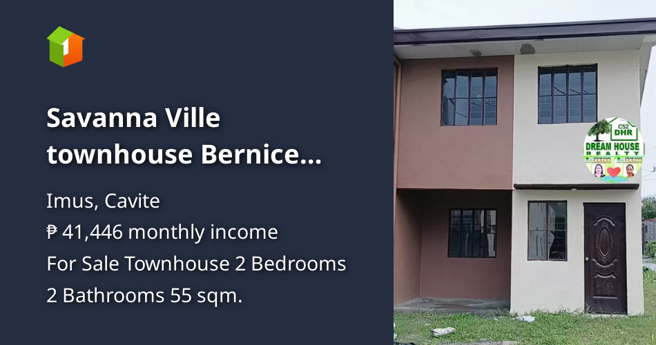 Savanna Ville townhouse Bernice with carport [House and Lot 🏘️] (August