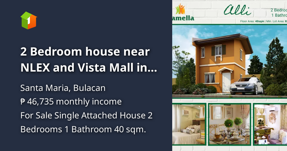 2 Bedroom house near NLEX and Vista Mall in Bulacan [House and Lot 🏘️