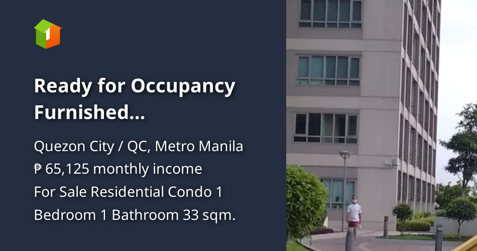 Ready for Occupancy Furnished Condominium near St.Lukes Quezon City