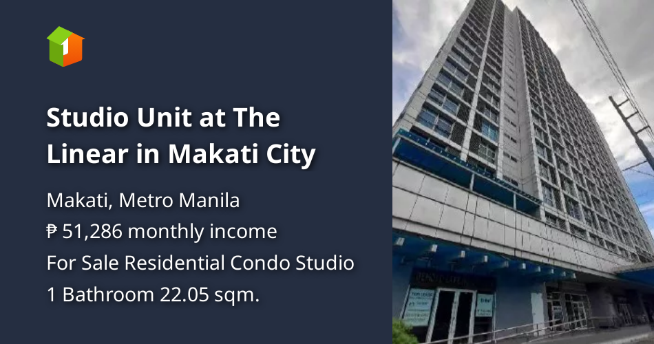 Studio Unit at The Linear in Makati City [Condos 🏙️] (October 2026) in ...