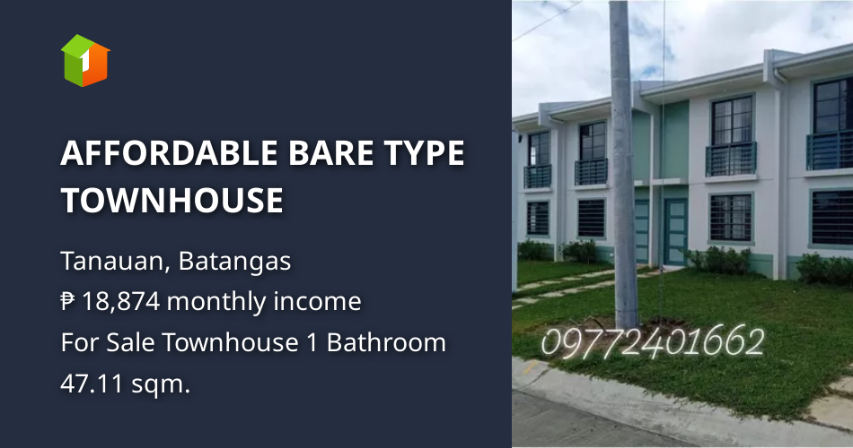 AFFORDABLE BARE TYPE TOWNHOUSE [House and Lot 🏘️] (October 2021) in