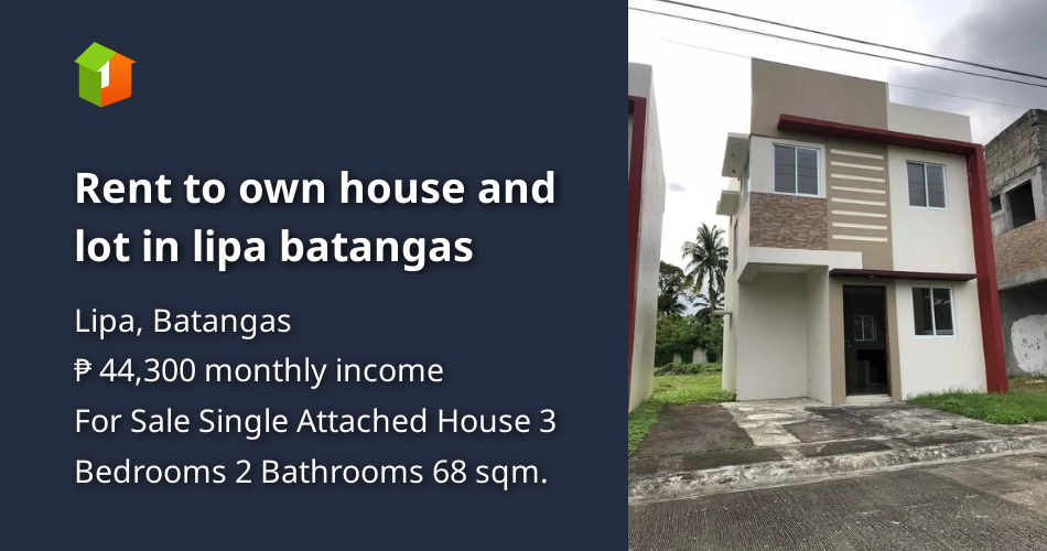 Rent to own house and lot in lipa batangas [House and Lot 🏘️