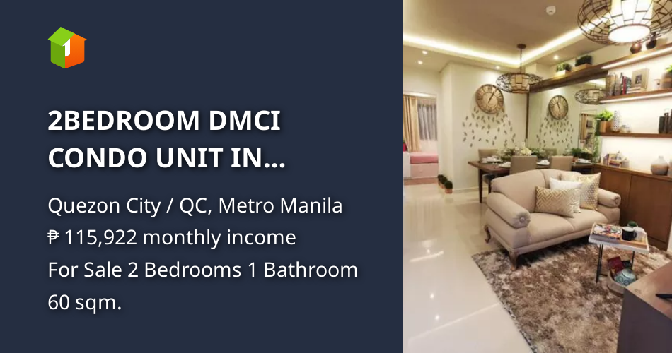 2BEDROOM DMCI CONDO UNIT IN PROJECT 4 QUEZON CITY [Condo 🏙️] (August