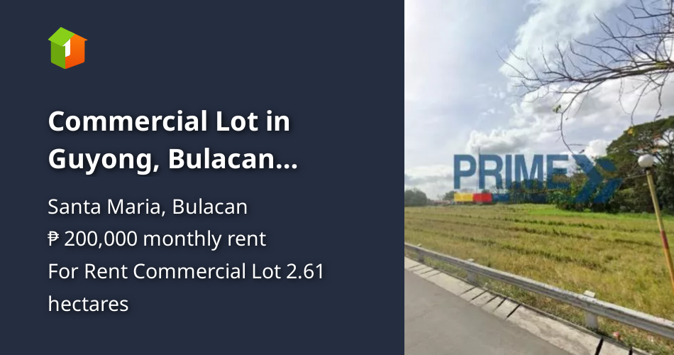 Commercial Lot in Guyong, Bulacan available for lease [Lot 🚜] (July