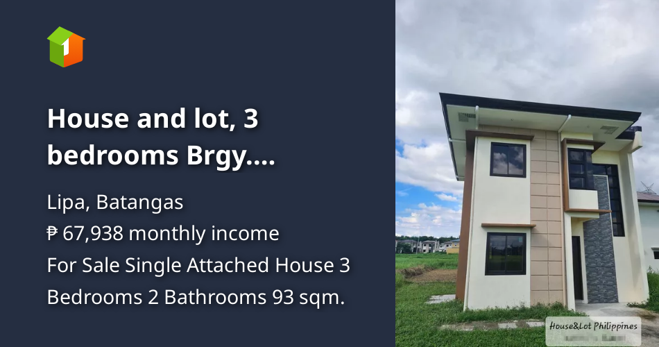 House and lot, 3 bedrooms Brgy. Antipolo Del Norte LIPA CITY [House and Lot 🏘️] (June 2024) in