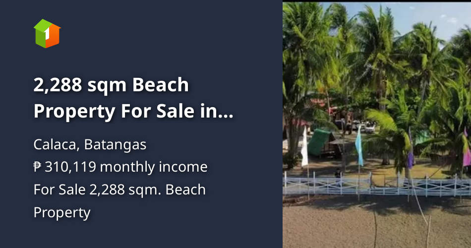 2,288 sqm Beach Property For Sale in Calaca Batangas [Beach Property 🏖️
