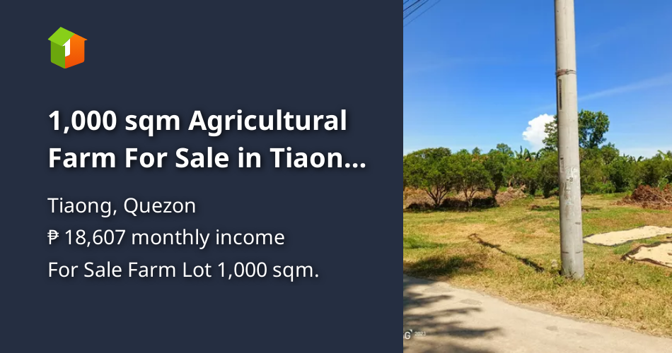 1,000 sqm Agricultural Farm For Sale in Tiaong Quezon [Lot 🚜