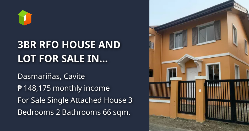 3BR RFO HOUSE AND LOT FOR SALE IN DASMA CAVITE ALONG GOVERNORS DRIVE