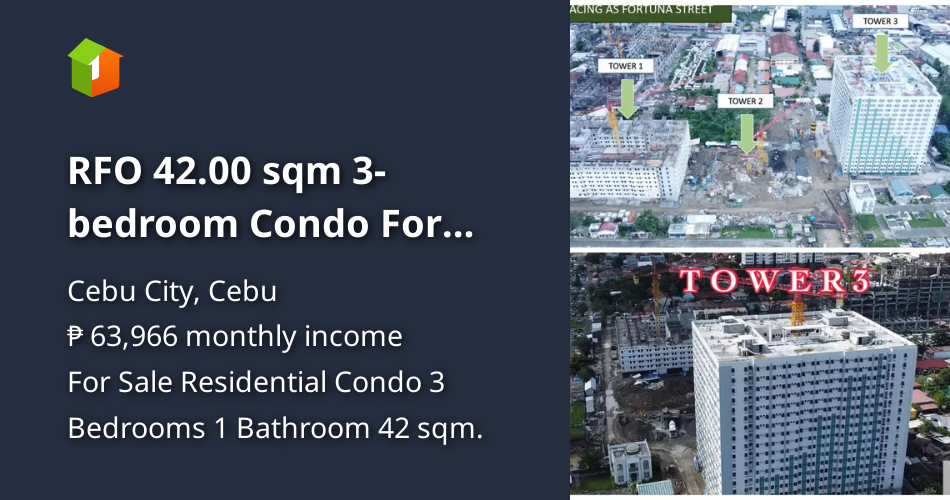 RFO 42.00 sqm 3bedroom Condo For Sale thru PagIBIG in Cebu City Cebu