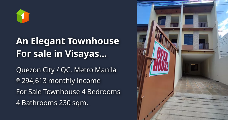An Elegant Townhouse For sale in Visayas Avenue Quezon City PH2874