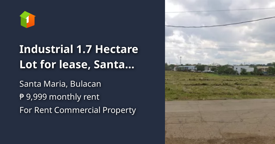 Industrial 1.7 Hectare Lot for lease, Santa Maria, Bulacan.