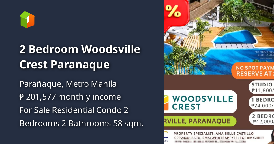 2 Bedroom Woodsville Crest Paranaque [Condo 🏙️] (March 2023) in