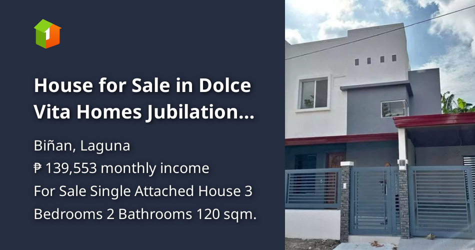 House for Sale in Dolce Vita Homes Jubilation Binan Laguna [House and