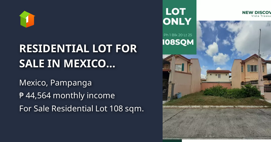 RESIDENTIAL LOT FOR SALE IN MEXICO PAMPANGA [Lot 🚜] (October 2021) in