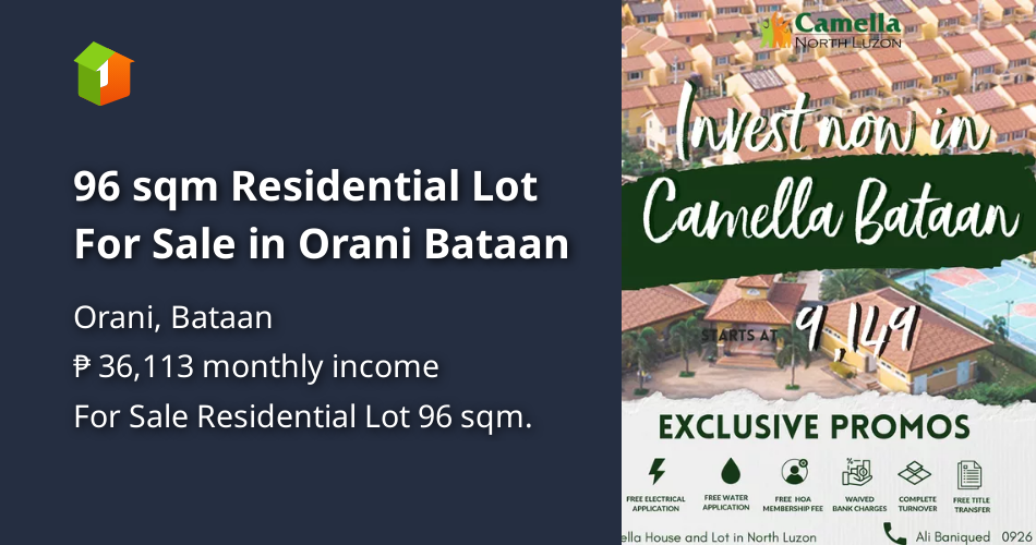 96 sqm Residential Lot For Sale in Orani Bataan [Lot 🚜] (May 2022) in