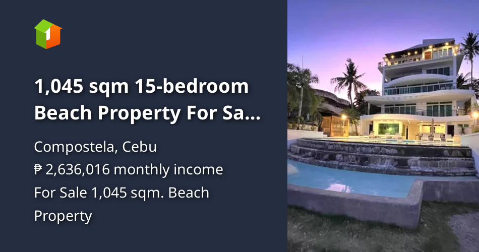 1,045 sqm 15bedroom Beach Property For Sale in Compostela Cebu [Beach