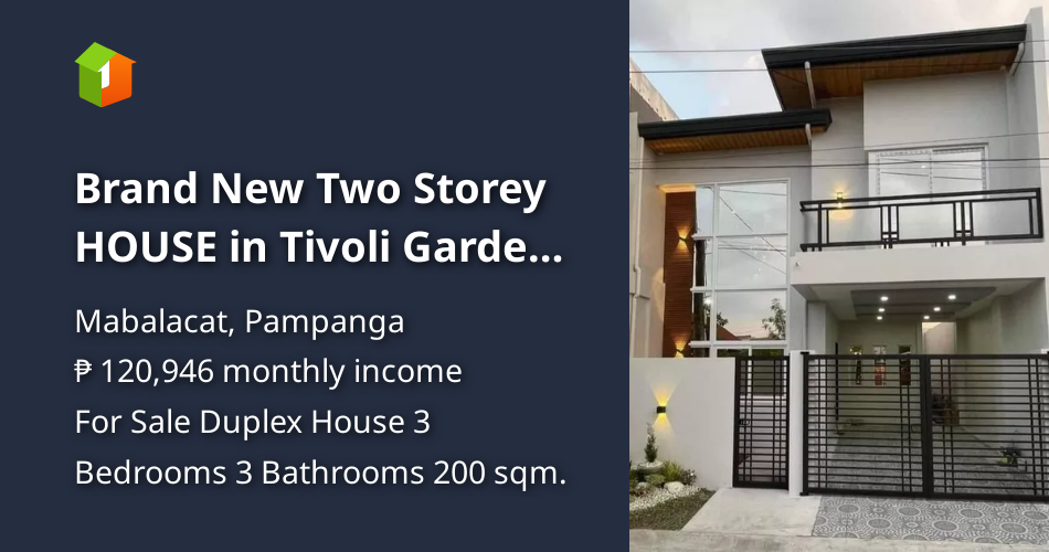 Brand New Two Storey HOUSE in Tivoli Gardens Subdivision Mabalacat