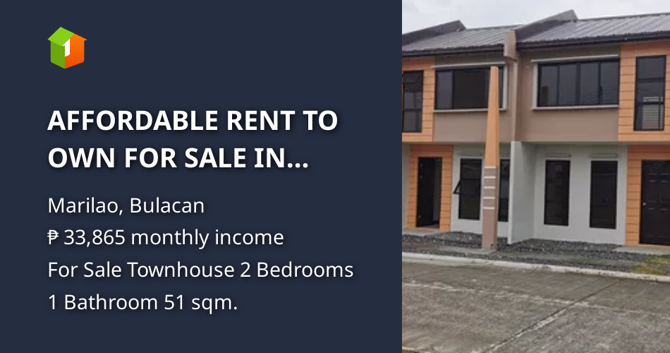 AFFORDABLE RENT TO OWN FOR SALE IN MEYCAUAYAN BULACAN NEAR PNR STATION