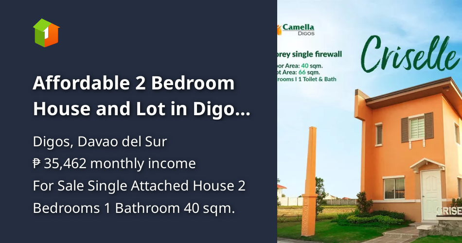 Affordable 2 Bedroom House and Lot in Digos Davao del Sur w/ Amenities