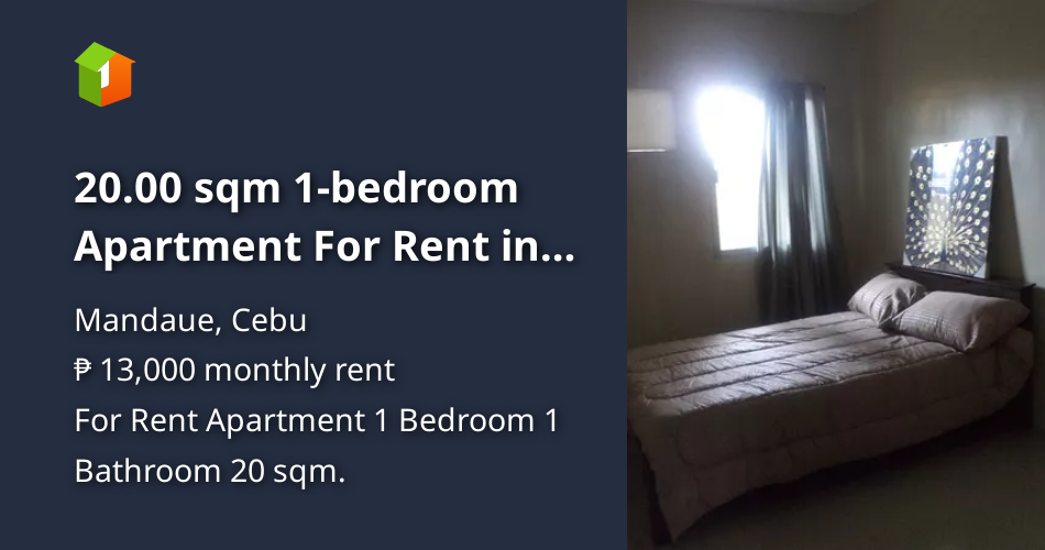20.00 sqm 1bedroom Apartment For Rent in Mandaue Cebu [Condo 🏙️] (June