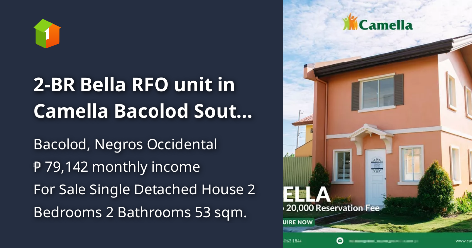 2BR Bella RFO unit in Camella Bacolod South House in Bacolod City [House and Lot 🏘️] (May