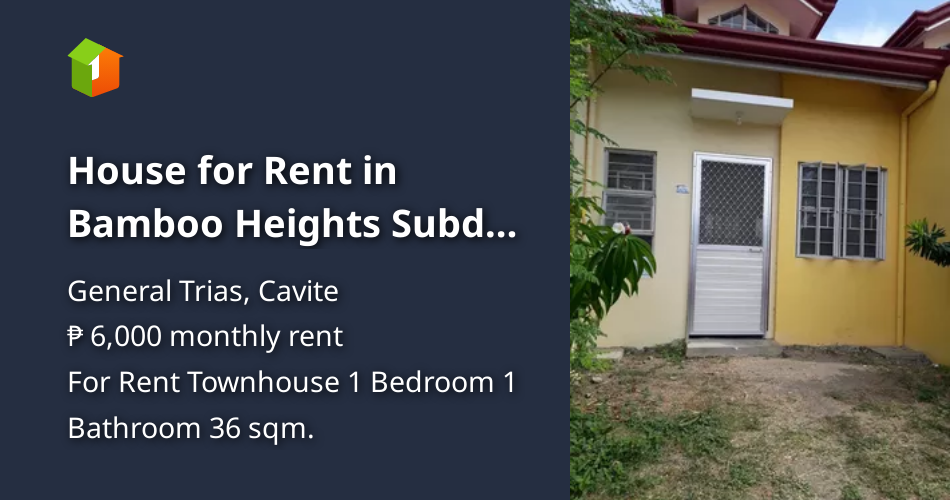 House for Rent in Bamboo Heights Subd. Pasong Kawayan 2, Gen. Trias