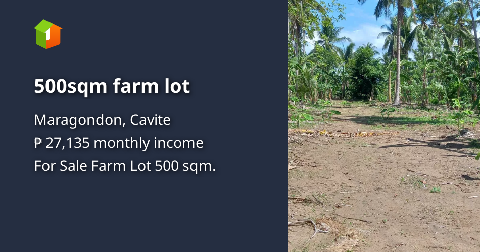500sqm farm lot [Lot 🚜] (August 2024) in Maragondon, Cavite for sale