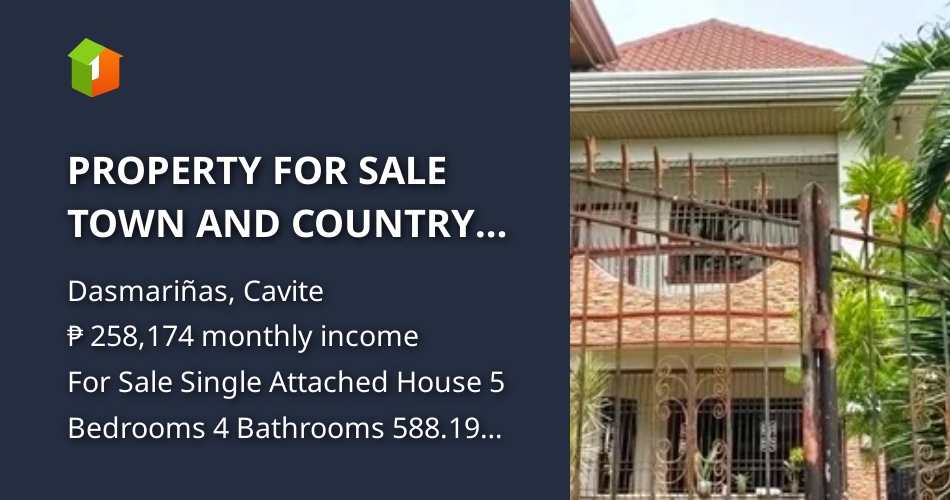 PROPERTY FOR SALE TOWN AND COUNTRY DASMARINAS PH2 DASMARINAS CAVITE