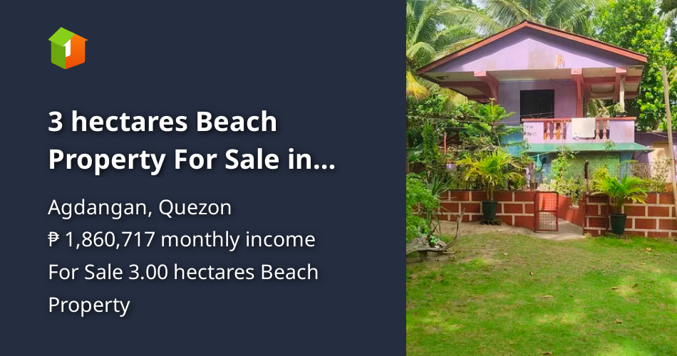 3 hectares Beach Property For Sale in Agdangan, Quezon [Beach Property
