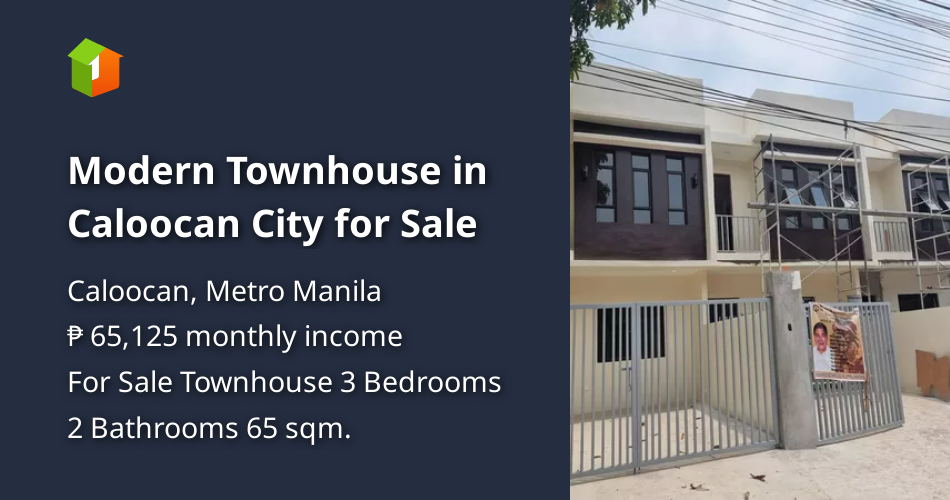 Modern Townhouse in Caloocan City for Sale [House and Lot 🏘️] (March