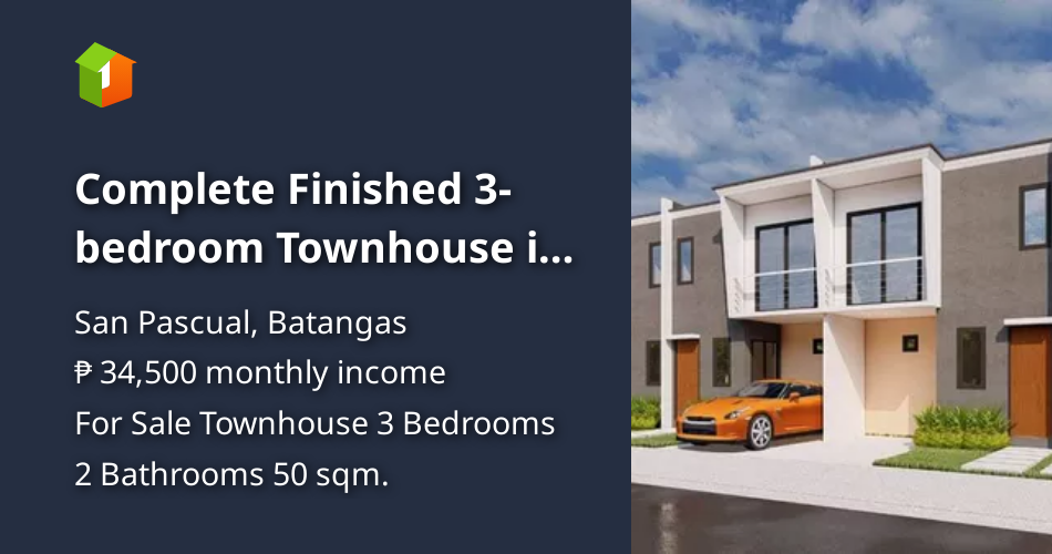 Complete Finished 3bedroom Townhouse in San Pascual Batangas [House