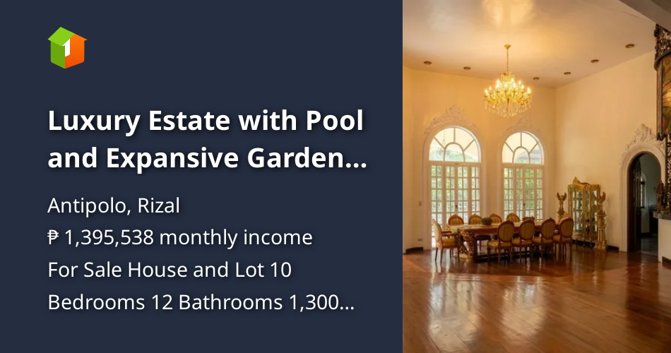 Luxury Estate with Pool and Expansive Gardens 3,213sqm [Houses and Lots ...