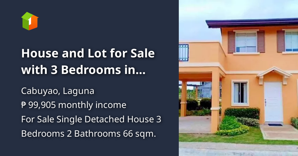 House and Lot for Sale with 3 Bedrooms in Cabuyao, Laguna [House and