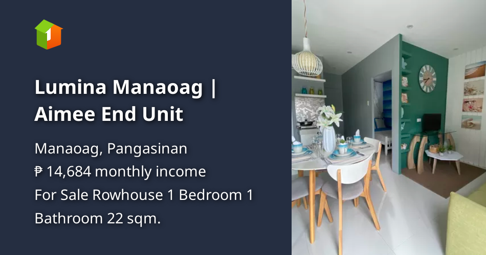 Lumina Manaoag Aimee End Unit Houses And Lots ёяпшя п January 2023 In