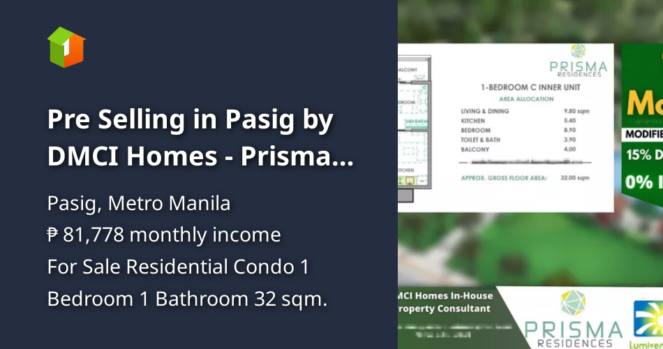 Pre Selling in Pasig by DMCI Homes Prisma Residences [Condo 🏙️