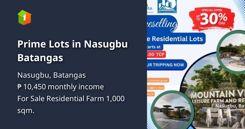 Prime Lots in Nasugbu Batangas [Lot 🚜] (April 2024) in Nasugbu