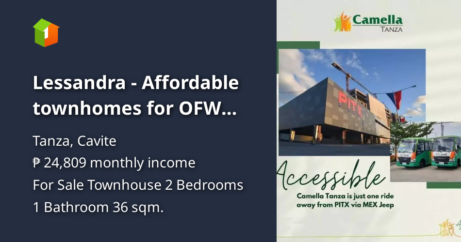 Lessandra - Affordable townhomes for OFW and Locally employed [Houses ...