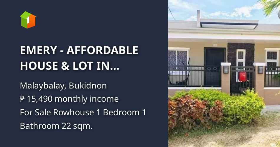 EMERY AFFORDABLE HOUSE & LOT IN BUKIDNON [House and Lot 🏘️] (August