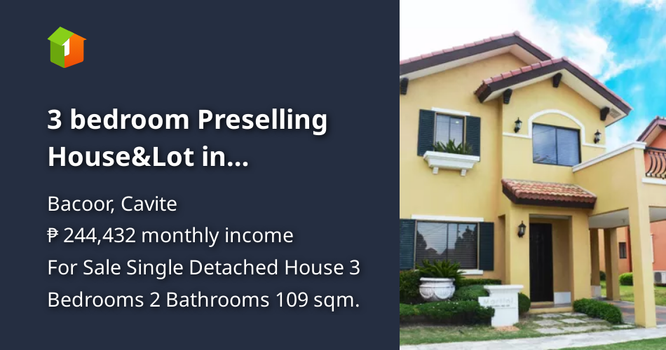 3 bedroom Preselling House&Lot in Daanghari near Villar land Plan